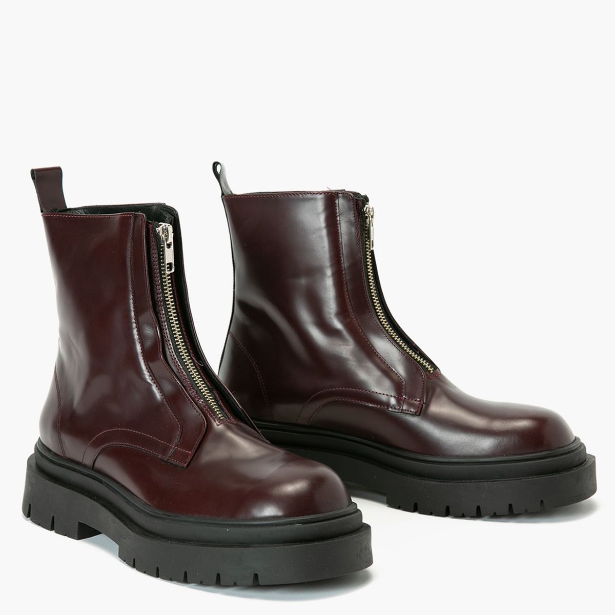 WHY DONNA - Botín Mujer Cuero Burdeo