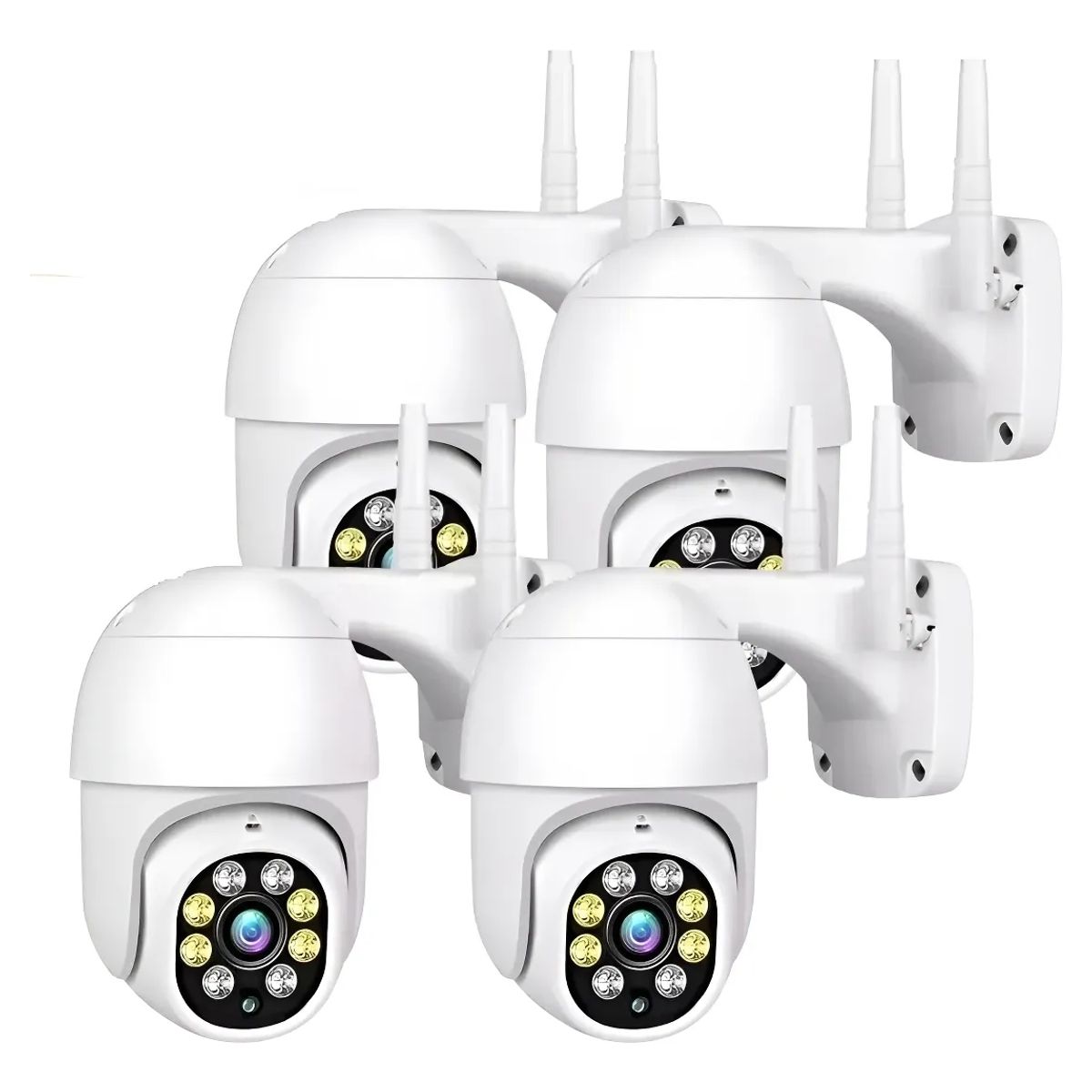 GENERICO - camaras seguridad Pack X4  Ip Wifi Exterior 1080p Hd wifi app yosee