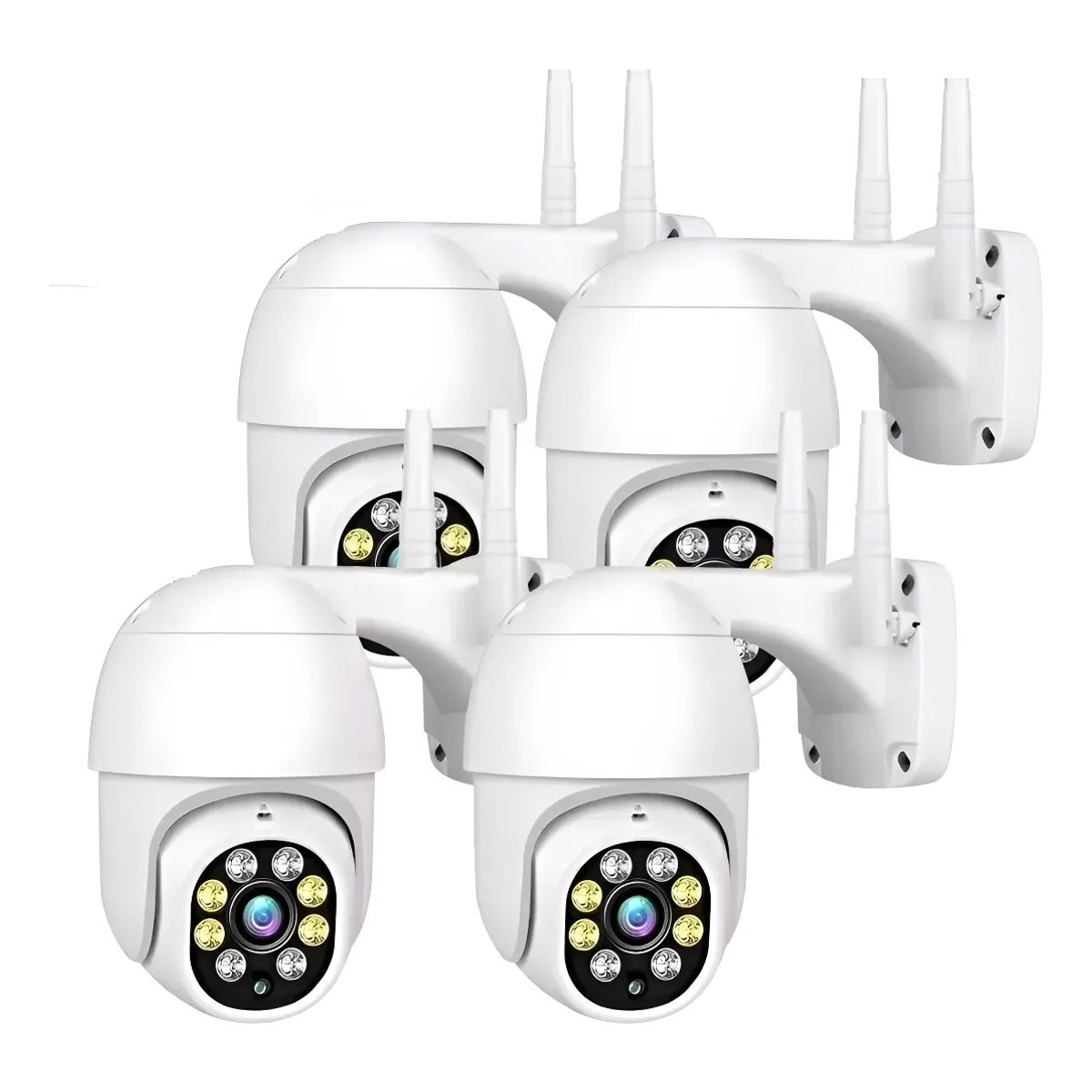 GENERICO - camaras seguridad Pack X4  Ip Wifi Exterior 1080p Hd wifi app yosee