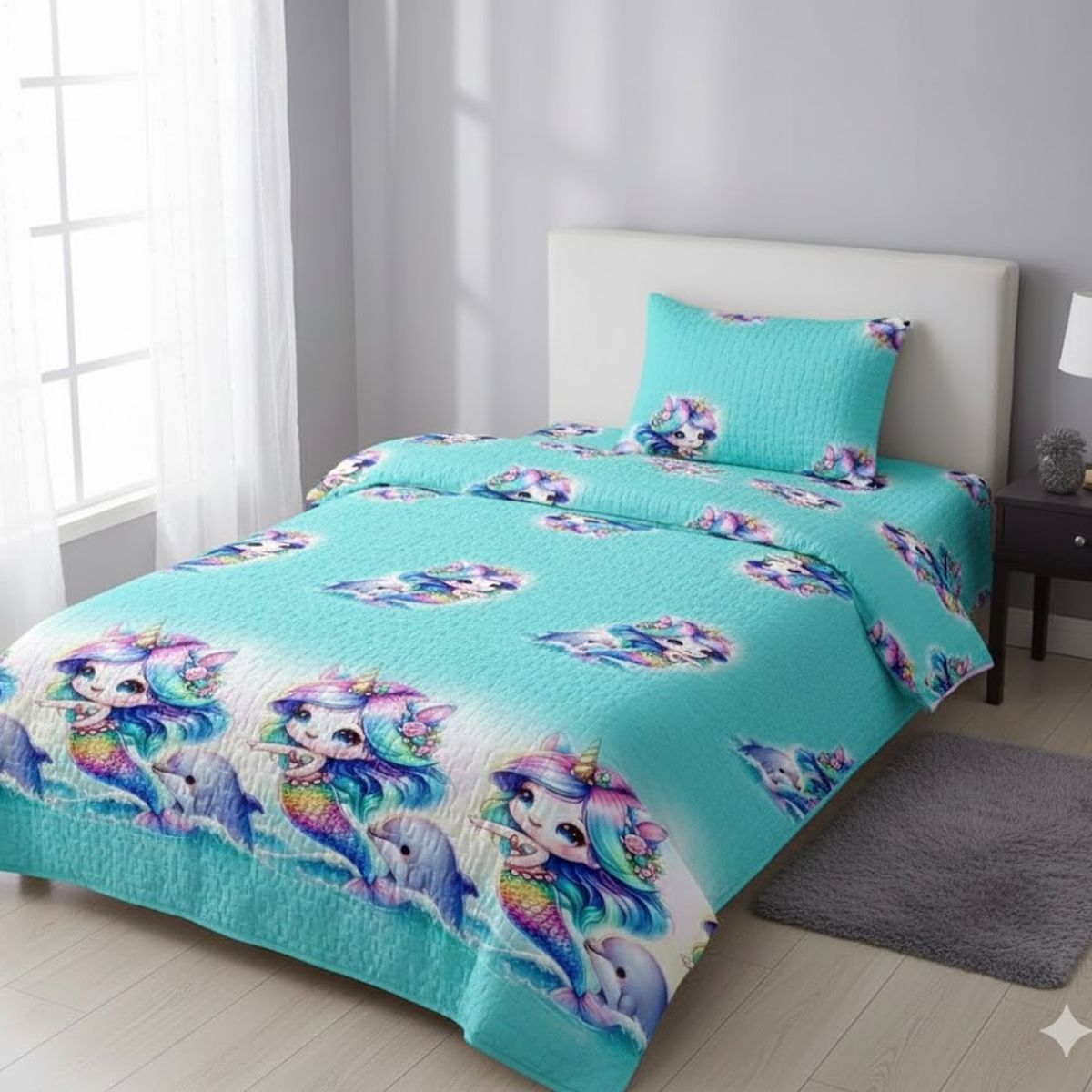 GENERICO - CUBRECAMA DE VERANO INFANTIL 1.5 PLAZAS DELGADO QUILT LZ