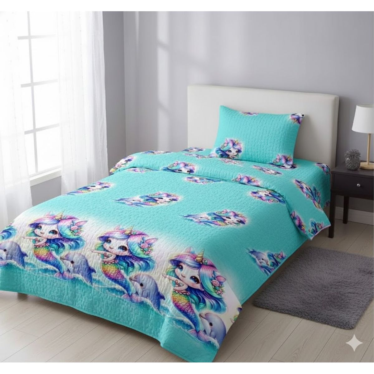 GENERICO - CUBRECAMA DE VERANO INFANTIL 1.5 PLAZAS DELGADO QUILT LZ