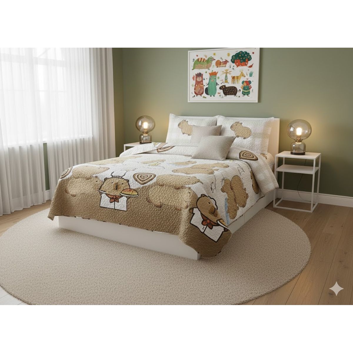 GENERICO - CUBRECAMA DE VERANO INFANTIL 1.5 PLAZAS DELGADO QUILT LZ