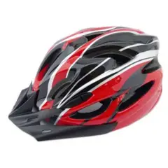 GENERICO - Casco Bicicleta Pro-bike Usa Con Luz Adulto Color Rojo