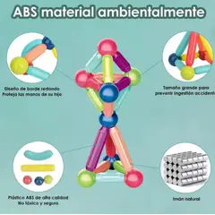 GENERICO - Juguete Didáctico 180 Bloques Construcción Magnética