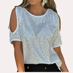 ARRAKASTA - Polera de lentejuelas S-M y L