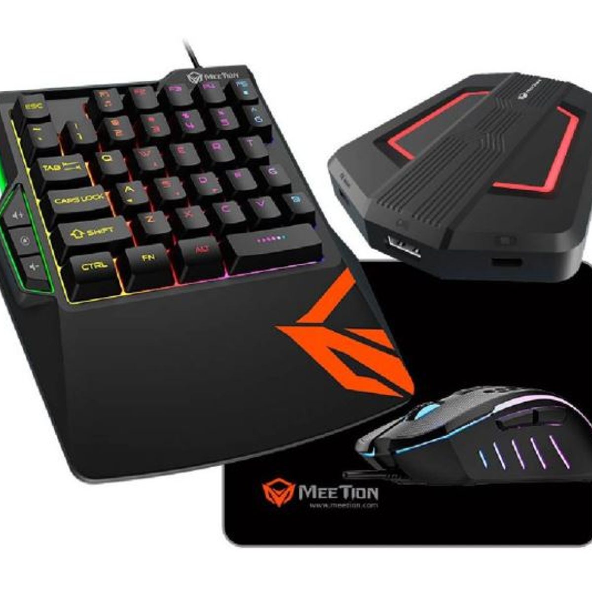 MEETION - Kit Teclado 1 Mano Mouse Gamer 4 en 1 Meetion CO015