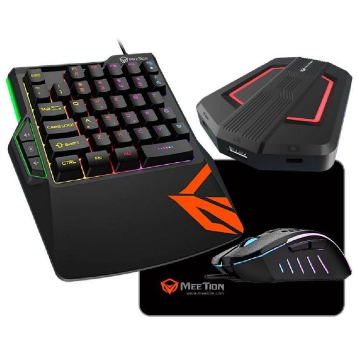 MEETION - Kit Teclado 1 Mano Mouse Gamer 4 en 1 Meetion CO015