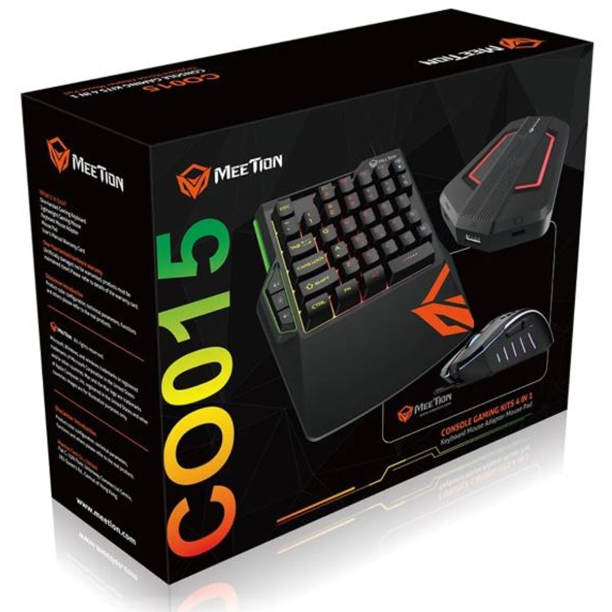 MEETION - Kit Teclado 1 Mano Mouse Gamer 4 en 1 Meetion CO015