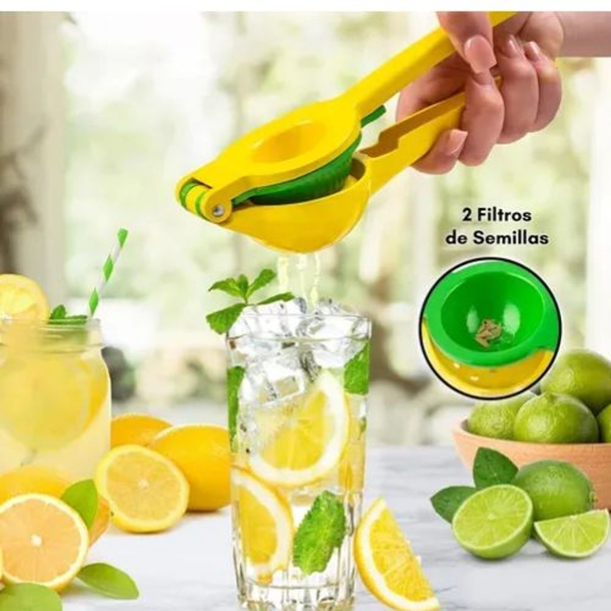 GENERICO - Exprimidor Limon Base Clip Amarillo
