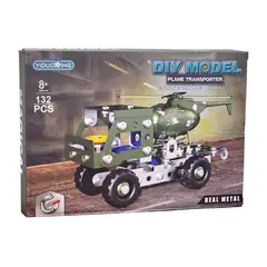 GENERICO - Set Construcción Camión transportador Helicópter 132pz 55728