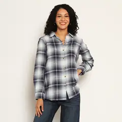 WADOS - BLUSA ESCOCES MANGA LARGA ABOTONADA DEN DELANTERO Y BOLSILLO