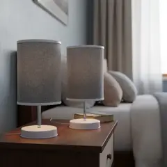 GENERICO - Lámpara Velador Mesa Sobremesa Dormitorio Living Moderna Decoracion Decorativas Elegante E27