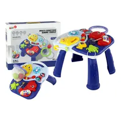 GENERICO - Mesa De Actividades 2 En 1 Con Aro Y Pelota Didactico Bebe Azul