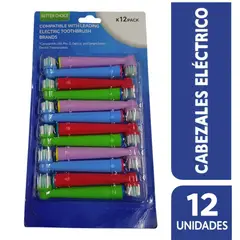 GENERICO - Pack 12 Cabezales Para Cepillo Eléctrico