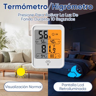 Imagen 2 del producto Higrómetro Digital Termómetro Pantalla Retroiluminada