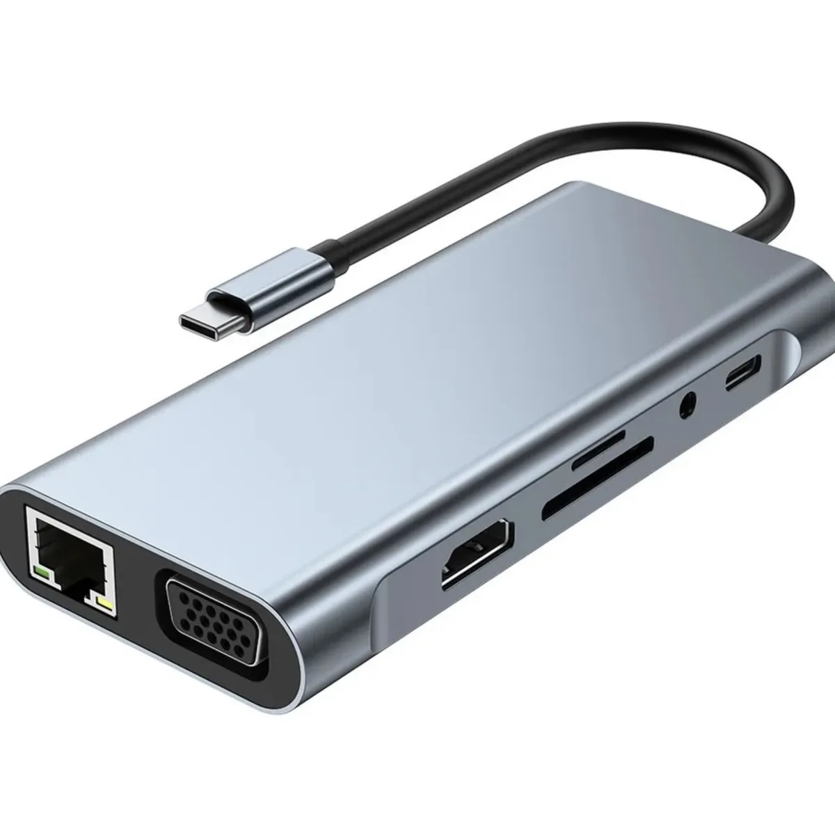ATURE - Adaptador Hub 4k 11 En 1 Usb-c Multipuertos 1000mbps