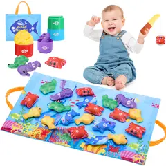 LUKOVEE - Juguetes Montessori Pesca Para Bebés Juego Educativos 27pzs