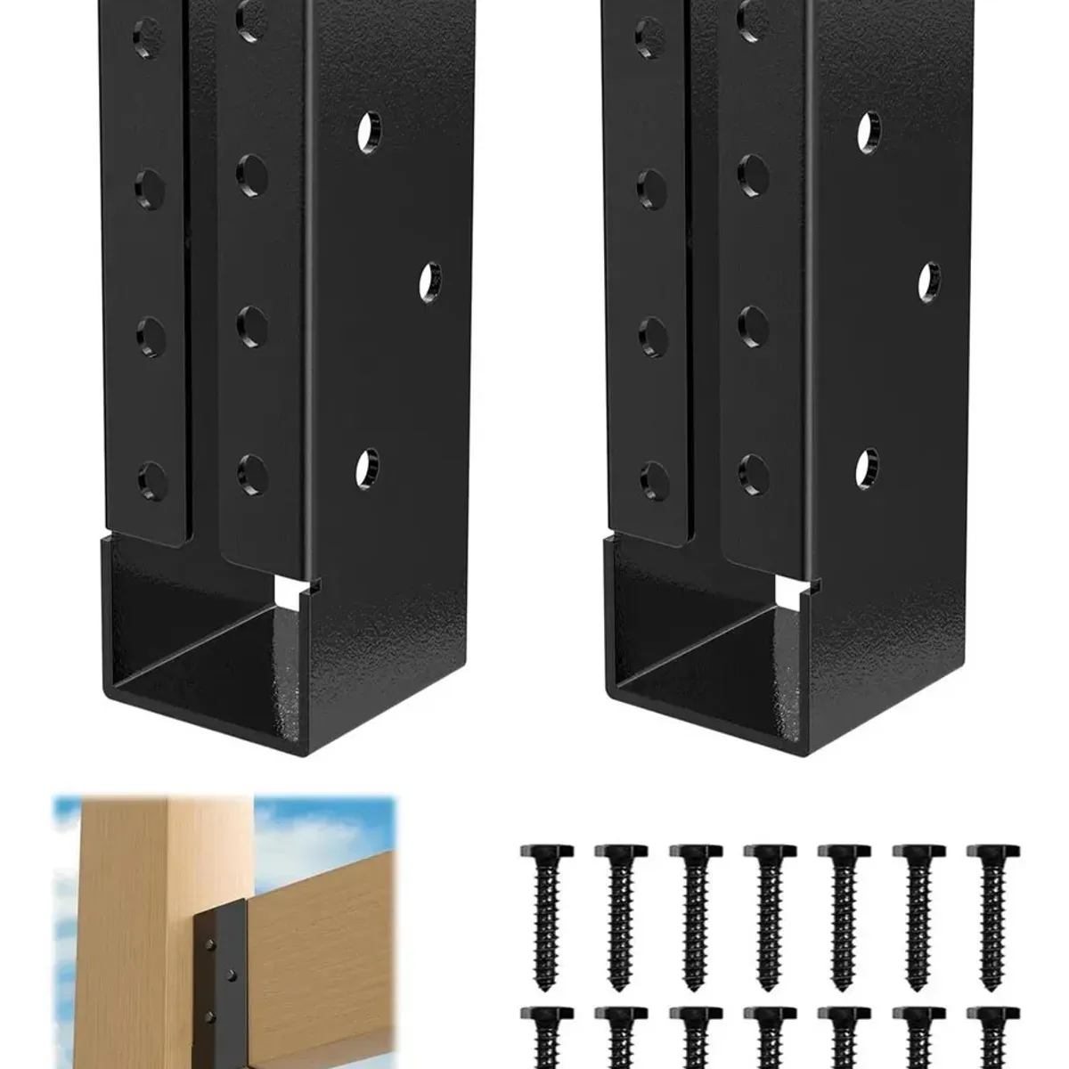 KUANGYE - 2pcs Soporte Para Viga Cepillada De 2x6pulgada