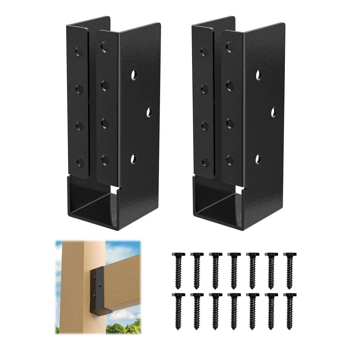KUANGYE - 2pcs Soporte Para Viga Cepillada De 2x6pulgada