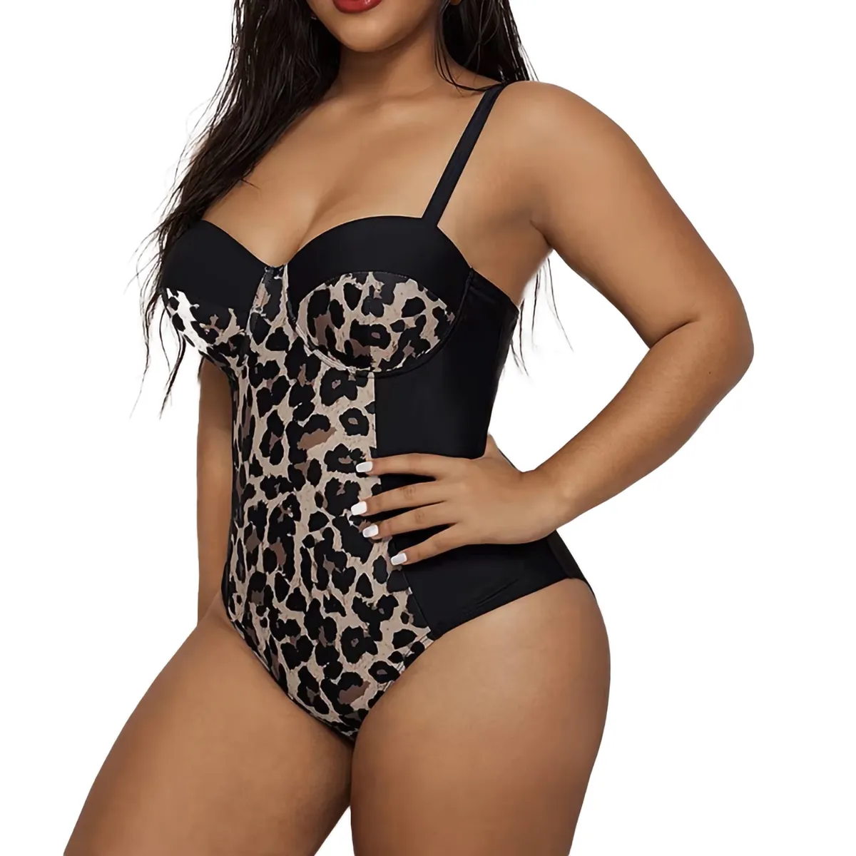 HIPSY SWIMWEAR - Traje de baño entero mujer copa Animal print