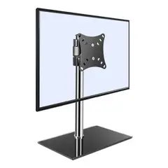KUANGYE - Soporte Monitor Ajustable 14-27 Sobre Mesa Base Cristal 38cm Negro