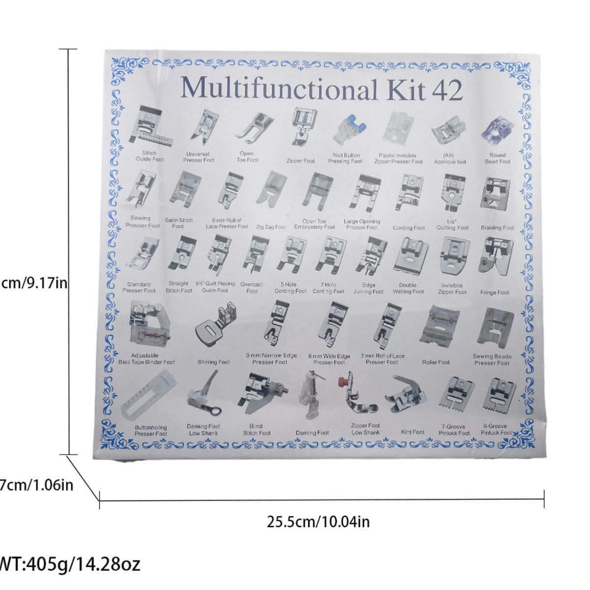 ATURE - Set Prensatelas Maquina Coser Casera Prensa Tela 42 Piezas