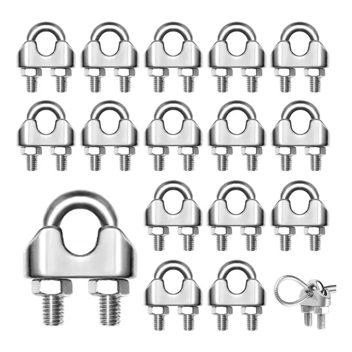 KUANGYE - Prensa Abrazadera 1/4 Piola 6mm Pack 50 Un