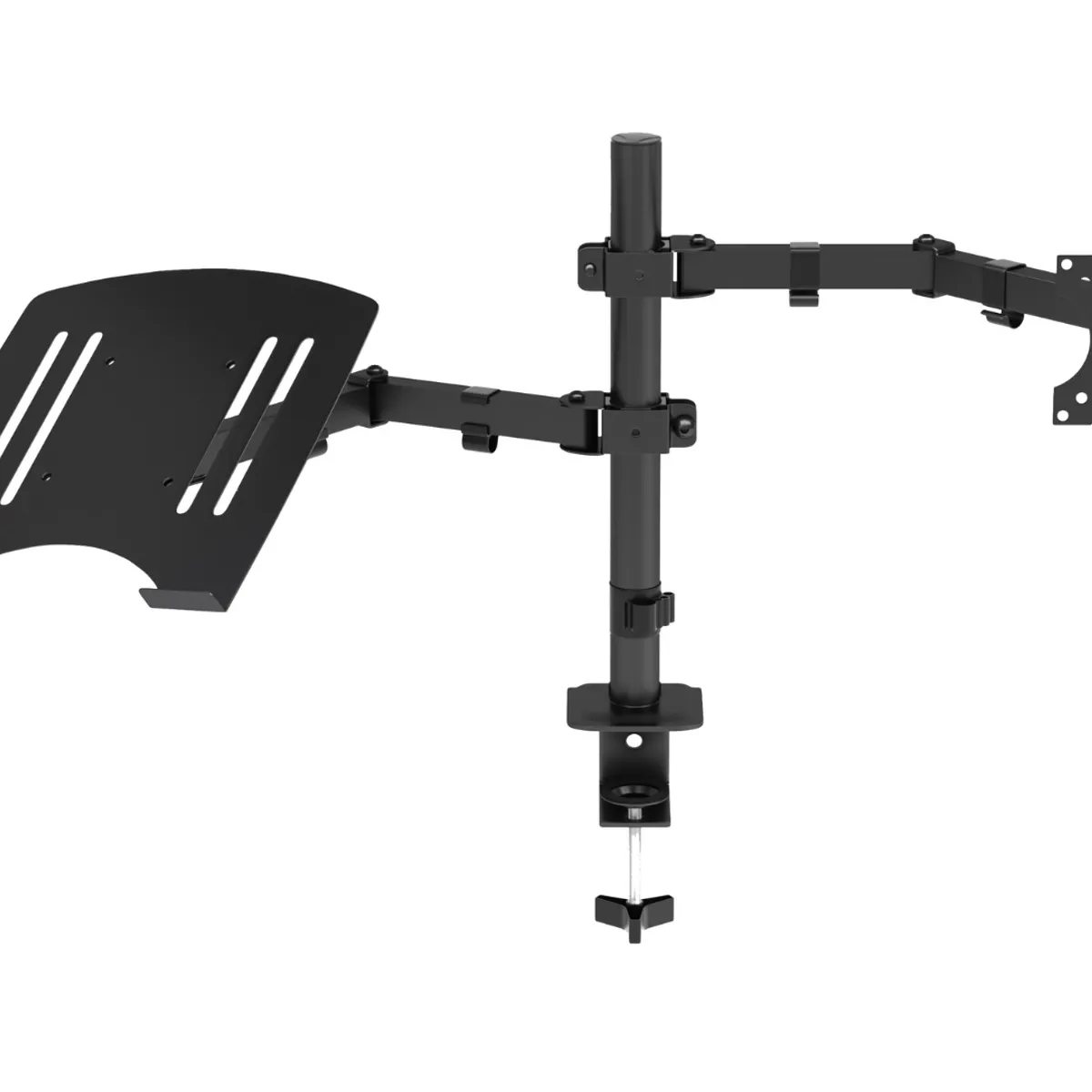 GENERICO - Soporte de Monitor Doble Brazo con Base de Escritorio para NotebookPC