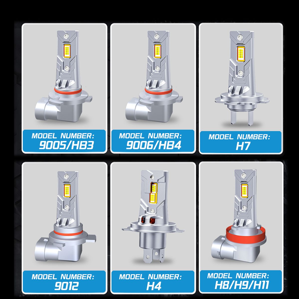 ATURE - Pack 2u Faros Led Para Coche Mini En Línea H11