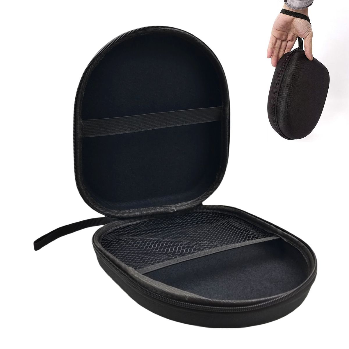 GENERICO - Estuche Rígido con Correa Plegable Portátil para Auriculares Diadema Universal