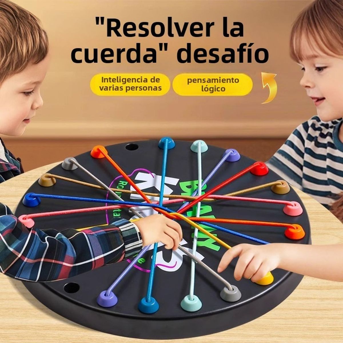 TIOZONEY - Juego de desatar cuerdas en la mesa