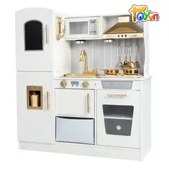 TOYUN TOYUN - Cocina Infantil De Madera Juguetes Blanco Con Luces Y Agua