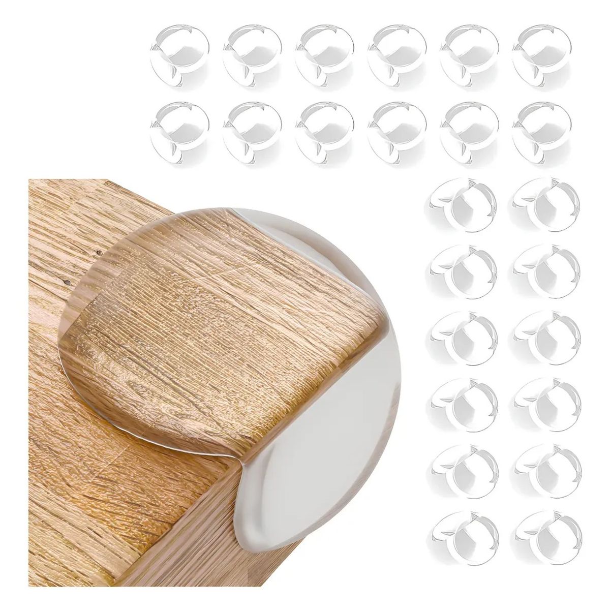 KUANGYE - Pack 24 Esquinero Silicona Seguridad Protección Transparente