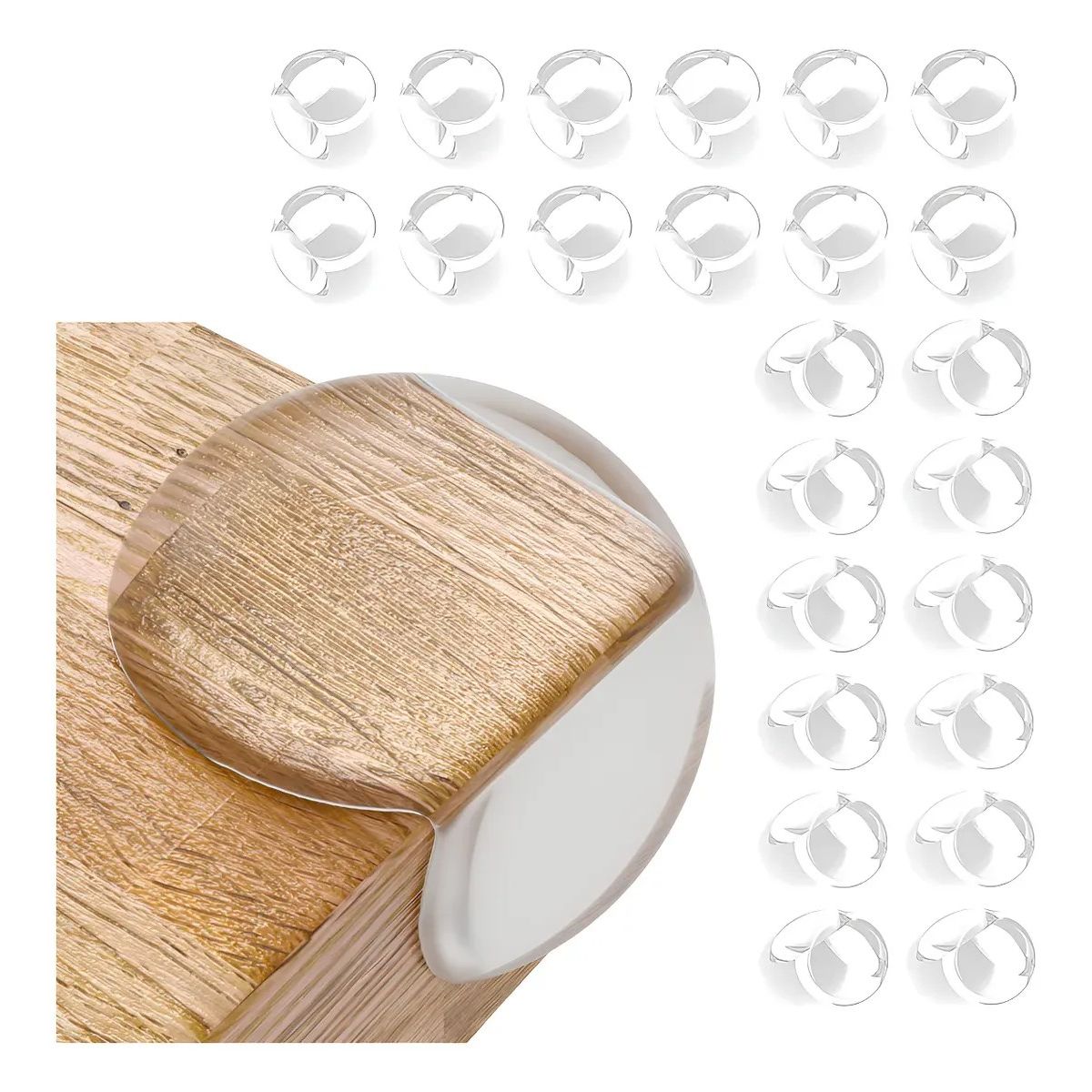 KUANGYE - Pack 24 Esquinero Silicona Seguridad Protección Transparente