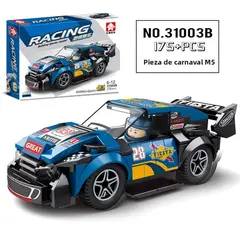 TIOZONEY - Juguete Para Niños Auto Fiesta Azul Armable