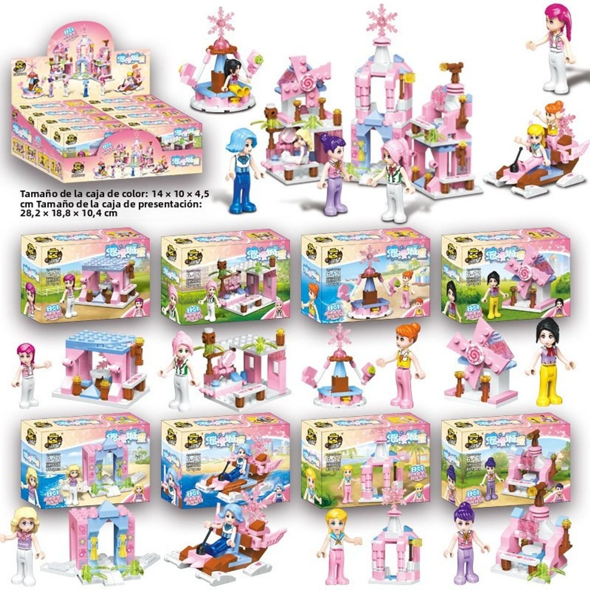 TIOZONEY - Juguete Para Niños Set de Ciudad de Diversión Jardín Armables