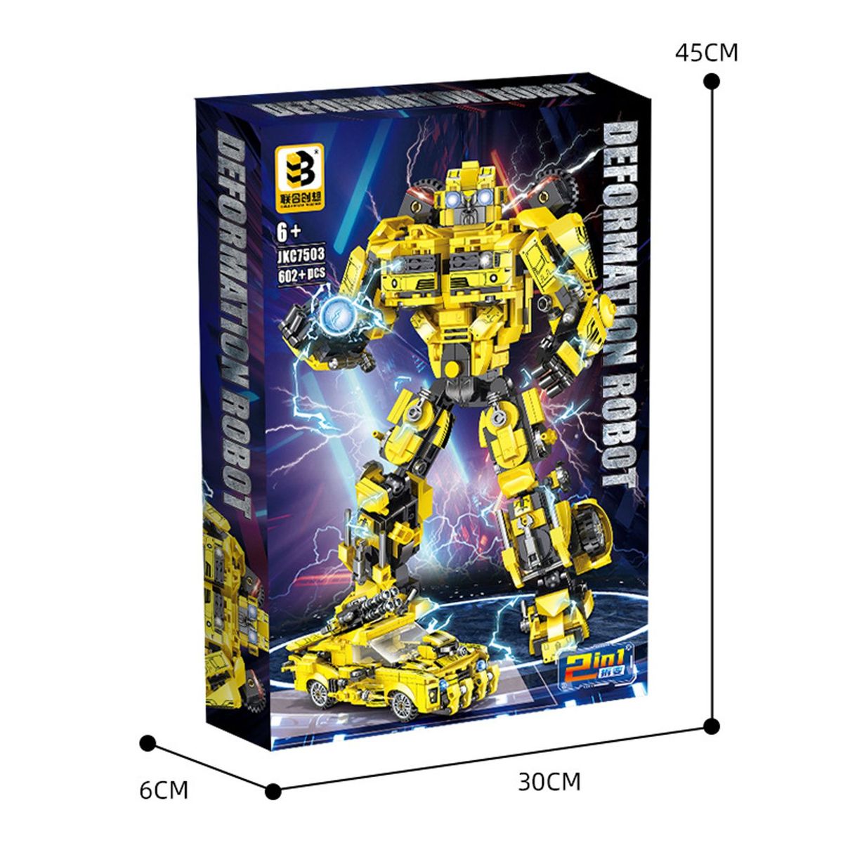 TIOZONEY - Juguete Para Niños Transformer Amarillo Armable