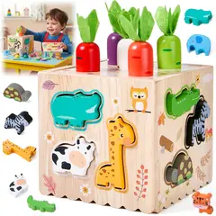 LUKOVEE - Montessori Juguete 8 En 1 De Madera