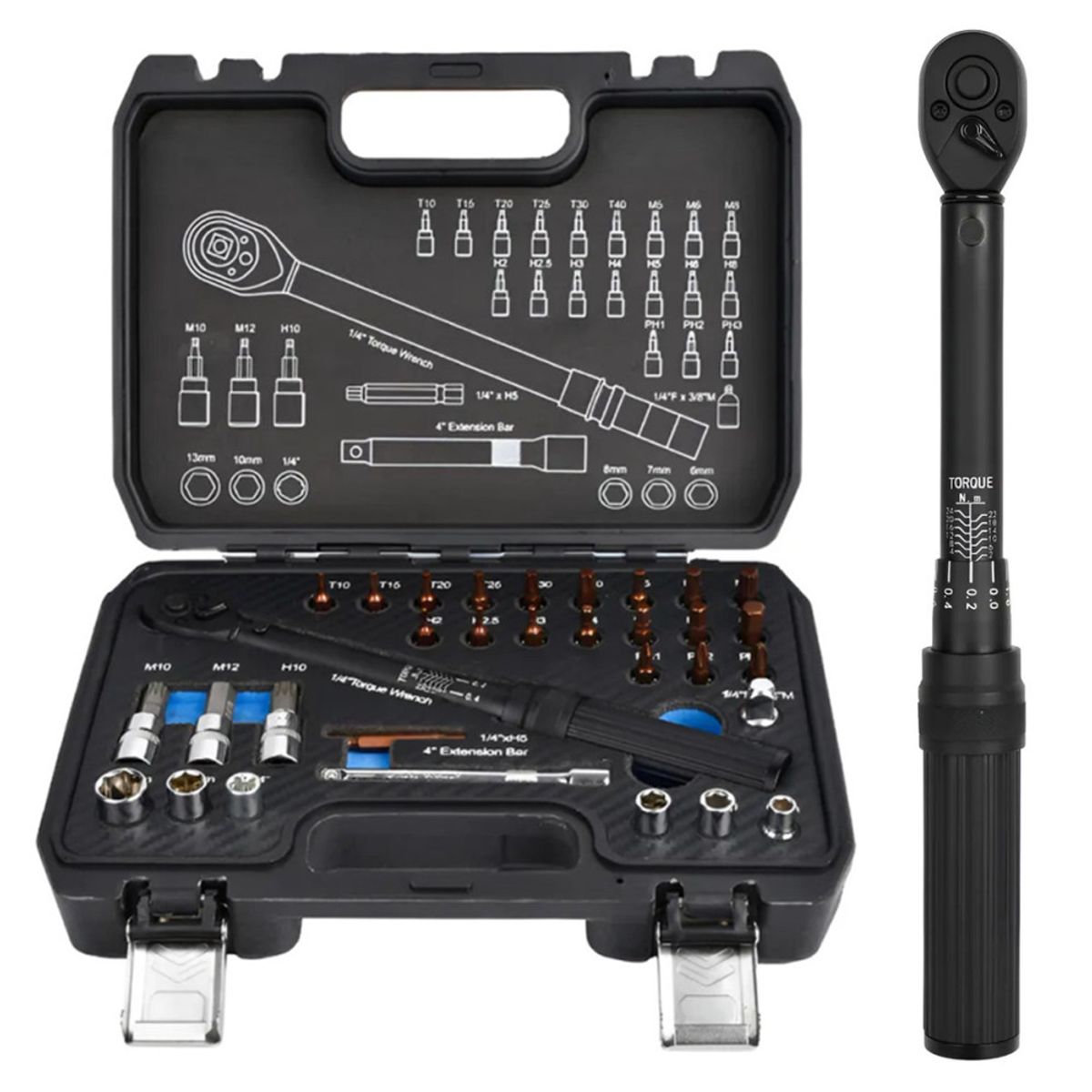 KUANGYE - Llave De Torque Profesional 14 2-24nm 33piezas