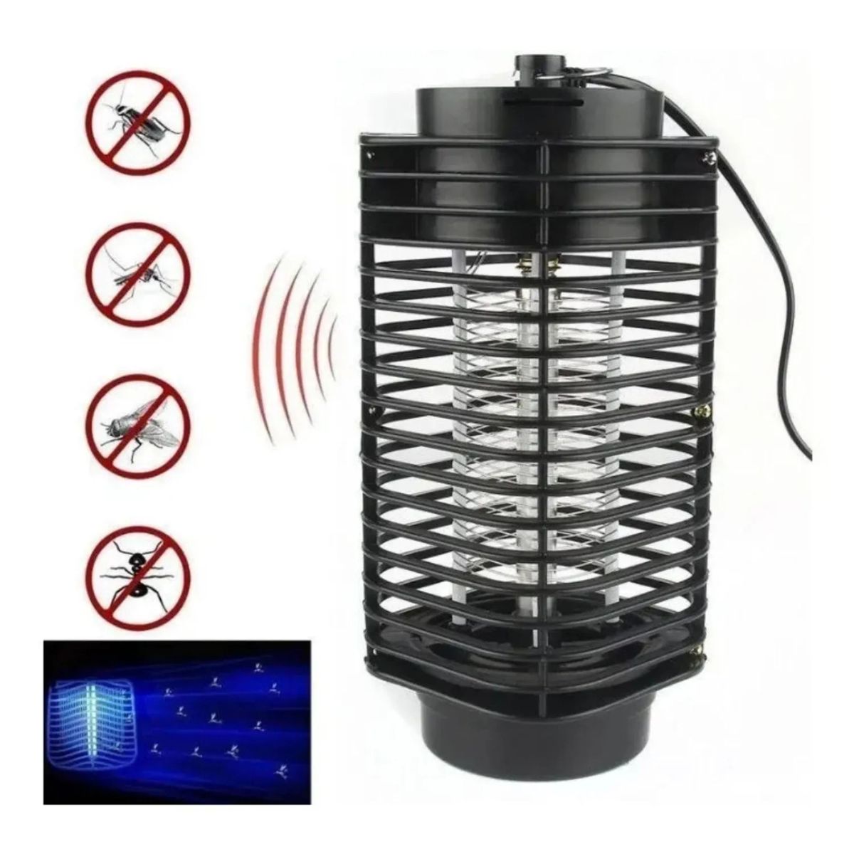 GENERICO - Trampa LED Antimosquitos UV Silenciosa