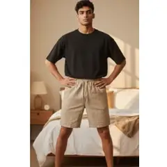 LOOK SHOP - PANTALON CORTO HOMBRE LINO. SHORT PREMIUM LIVIANO, CASUAL 7148