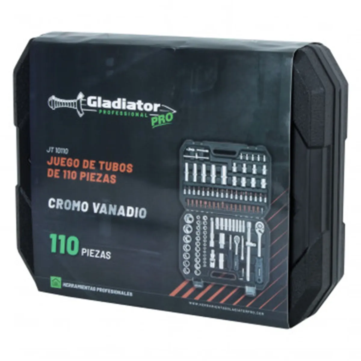 GLADIATOR - Juego de dados 1/4" y 1/2" 110 pcs jt 10110