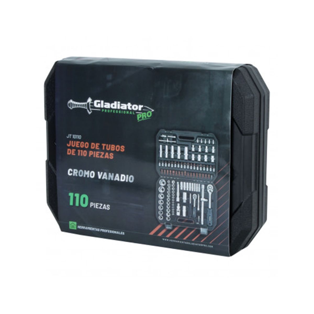 GLADIATOR - Juego de dados 1/4" y 1/2" 110 pcs jt 10110