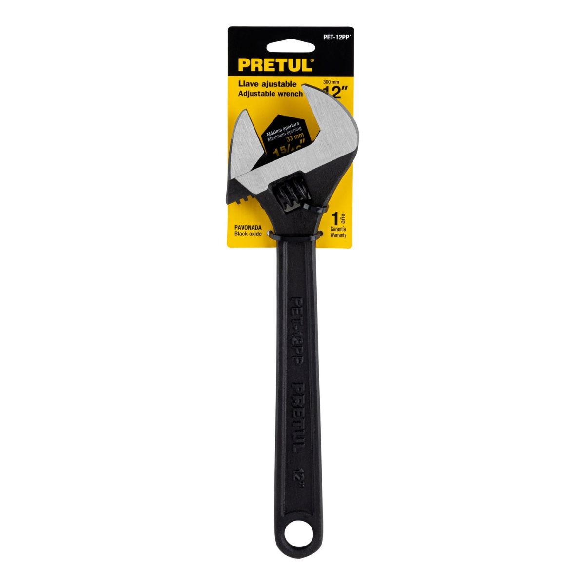 PRETUL - Llave Francesa Ajustable 12 Pulgadas Pavonada Pretul