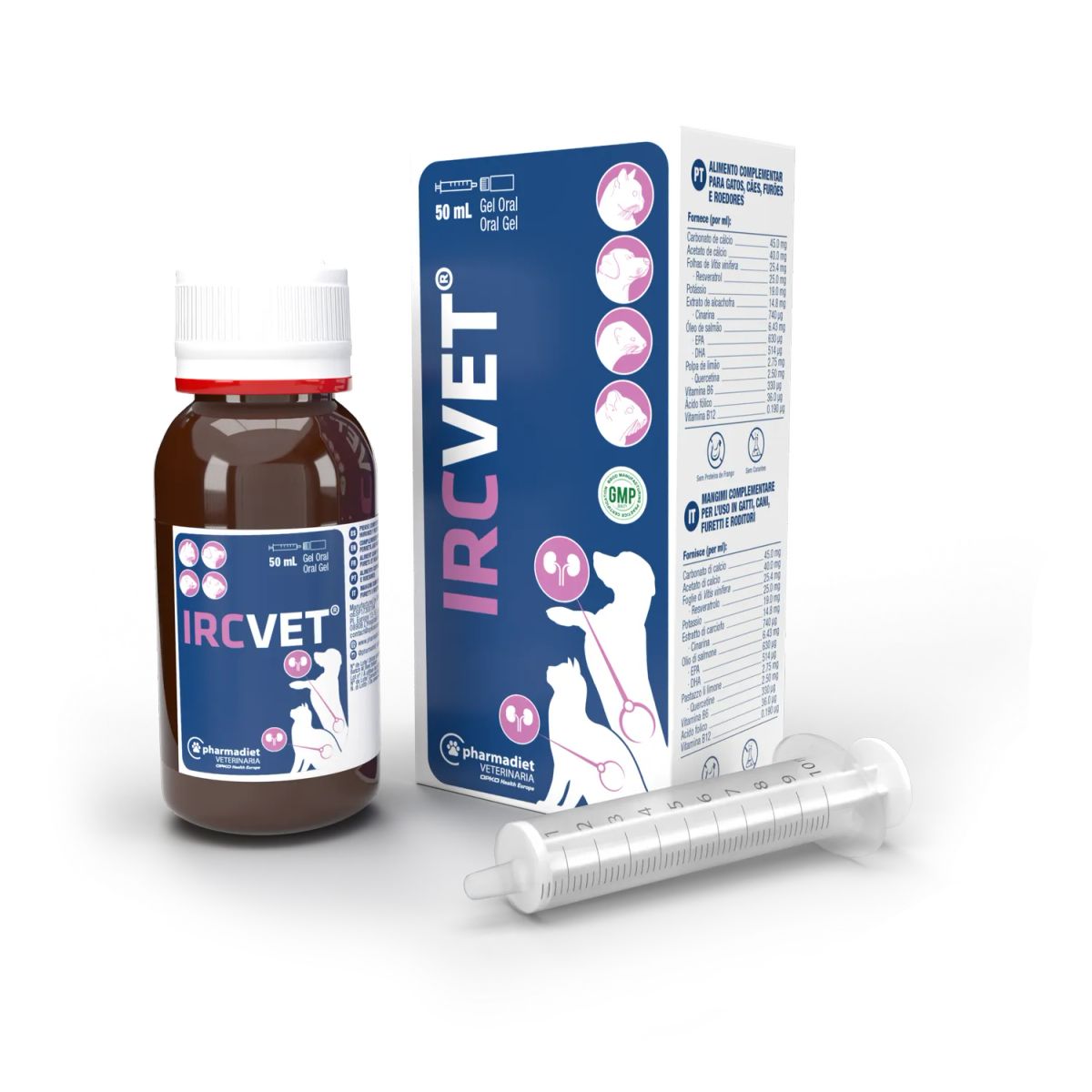 PHARMADIET - Ircvet Gel Oral Para Perro Y Gato Pharmadiet Frasco 50 Ml