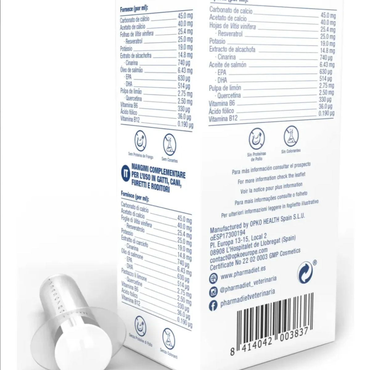 PHARMADIET - Ircvet Gel Oral Para Perro Y Gato Pharmadiet Frasco 50 Ml
