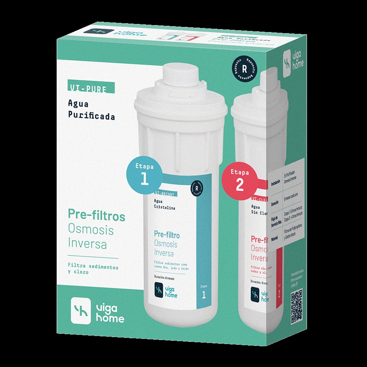 VIGAHOME - Pack Recambio 4 Etapas Osmosis Inversa Vigahome