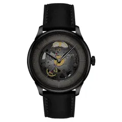 TISSOT - Reloj Chemin Des Tourelles Skeleton Negro T1398363644100