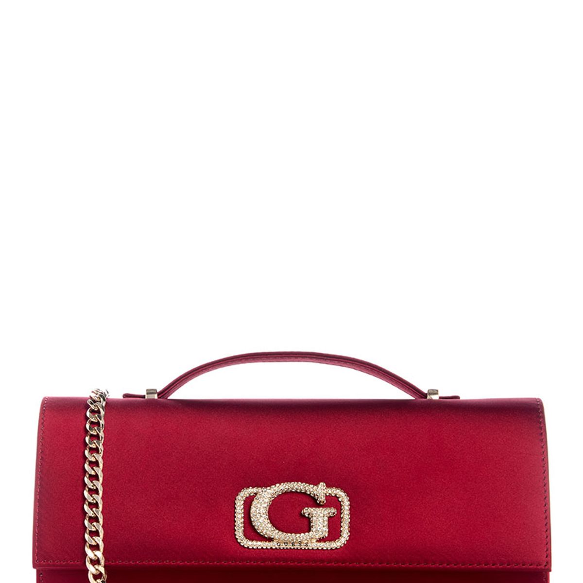GUESS - Cartera Zalina Handle Clutch Rojo