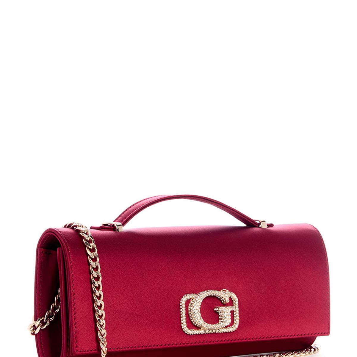 GUESS - Cartera Zalina Handle Clutch Rojo